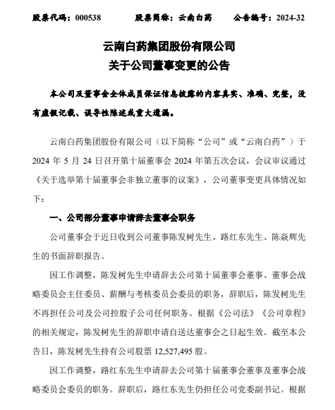 千亿药企，父子同时辞职！此前被曝“窝案”